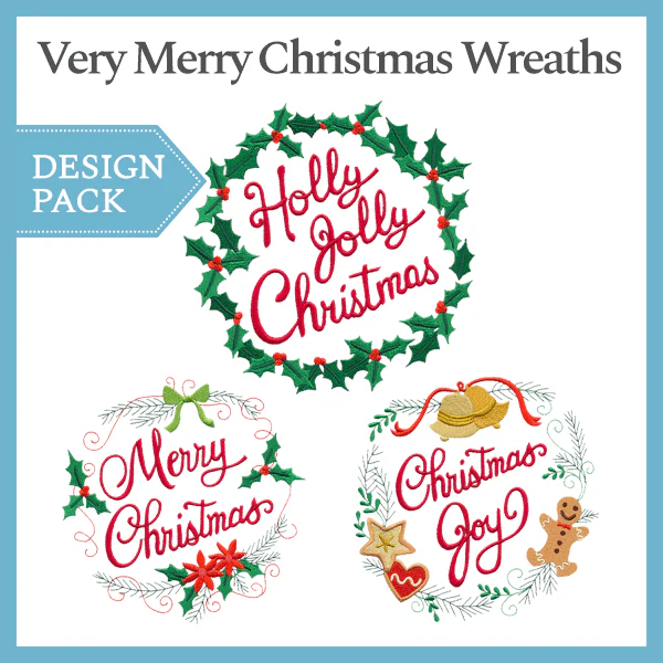 A Very Merry Christmas Wreaths Design Pack - Image 4