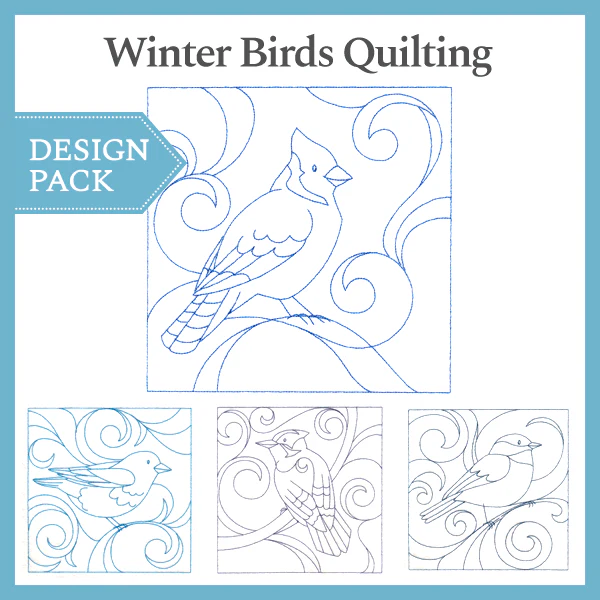 A Winter Birds Quilting Design Pack - Image 2
