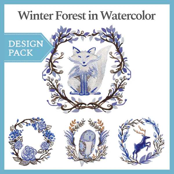 A Winter Forest in Watercolor Design Pack - Image 4
