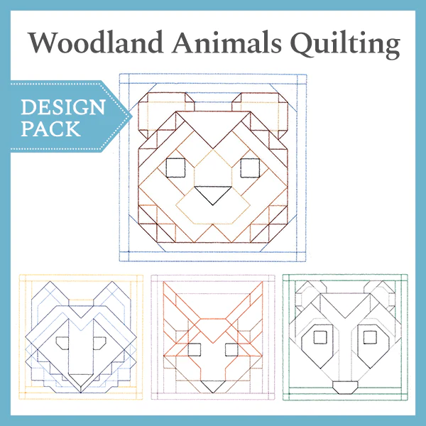 A Woodland Animals Quilting Design Pack - Image 2