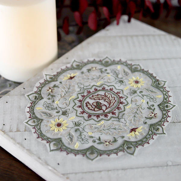 Acorns & Fall Foliage Doily (Organza) - Image 10