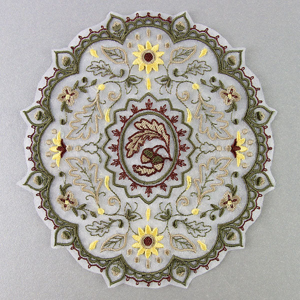 Acorns & Fall Foliage Doily (Organza) - Image 5