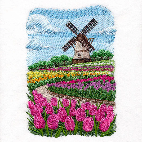 Adventure to Holland Tulip Windmill Scene - Image 2