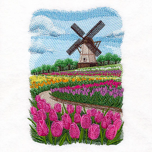Adventure to Holland Tulip Windmill Scene - Image 3