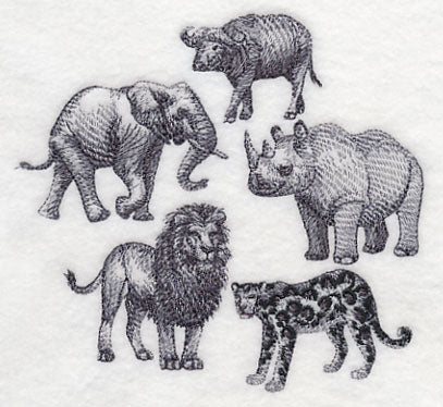 African Animals Sketch - Image 3