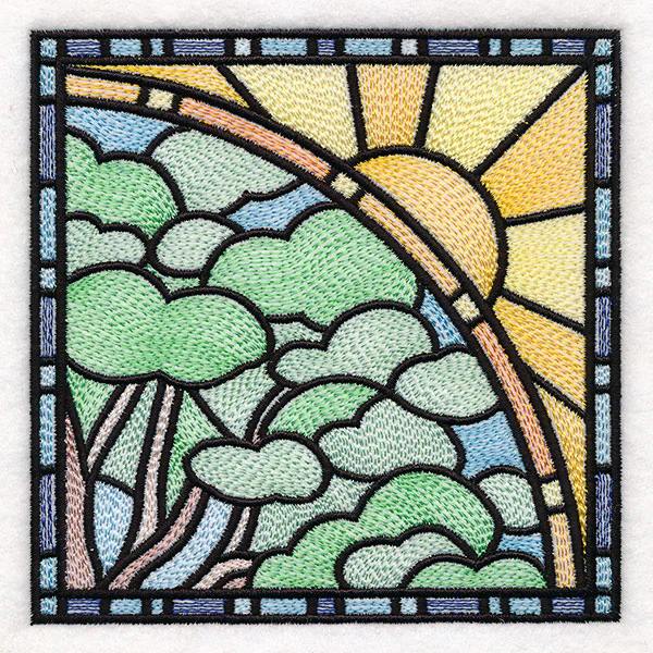 All The Seasons Stained Glass Tree - Summer - Image 10