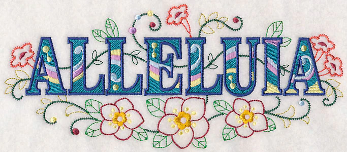 Alleluia with Vintage Flower Fade - Image 2