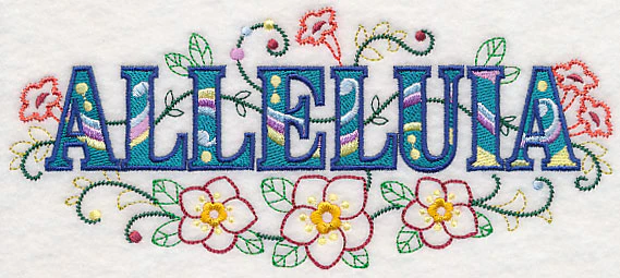 Alleluia with Vintage Flower Fade - Image 3