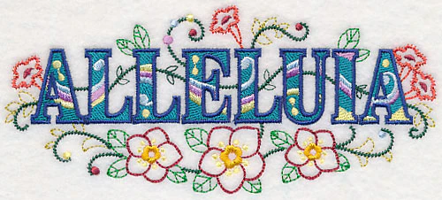 Alleluia with Vintage Flower Fade - Image 4