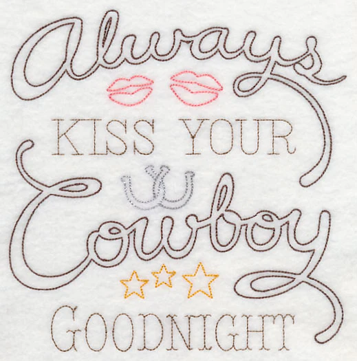 Always Kiss Your Cowboy Goodnight (Vintage) - Image 2