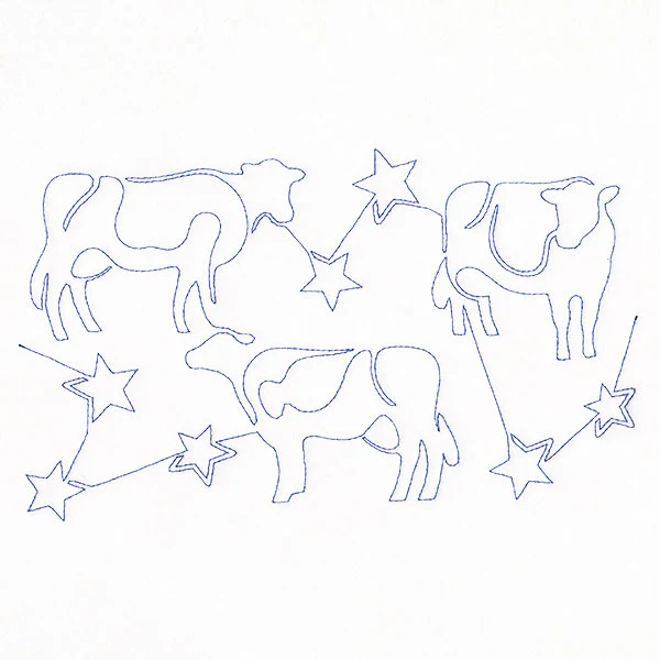 Americana Cows & Stars (Edge-to-Edge Quilting) - Image 2