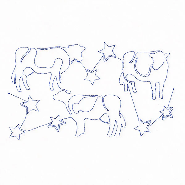 Americana Cows & Stars (Edge-to-Edge Quilting) - Image 4