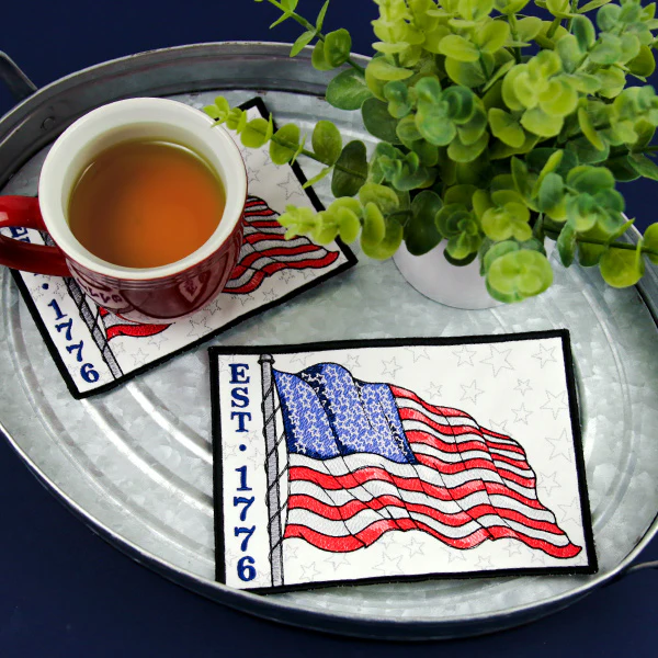 Americana Est. 1776 Mug Rug (In-the-Hoop) - Image 5