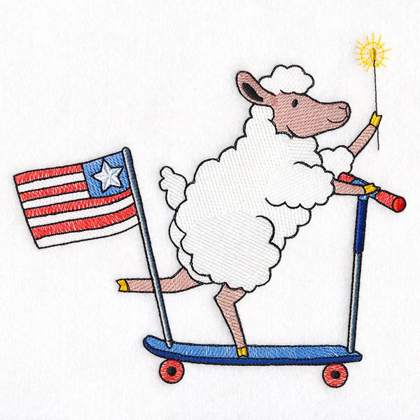 Americana Farm Parade - Sheep on Scooter - Image 9