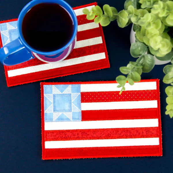 Americana Mug Rug (In-the-Hoop) - Image 5