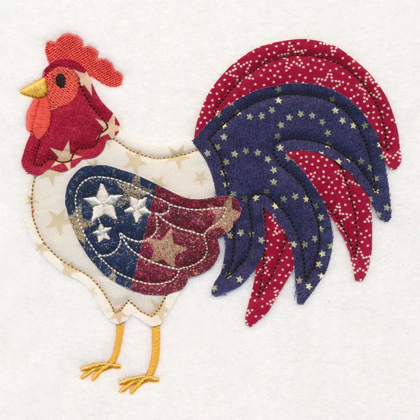 Americana Rooster (Crafty Cut Applique) - Image 2