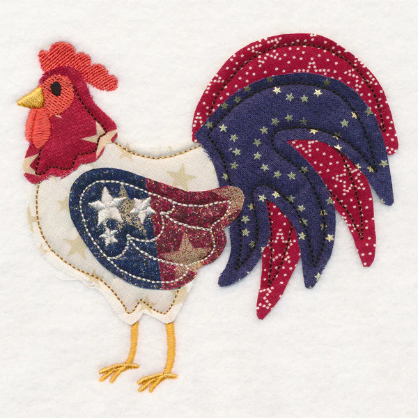 Americana Rooster (Crafty Cut Applique) - Image 3
