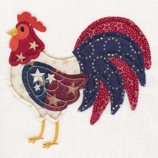 Americana Rooster (Crafty Cut Applique) - Image 4