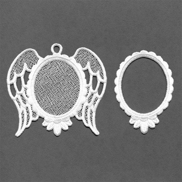 Angel Wings Frame Ornament (Lace) - Image 4