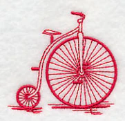 Antique Bicycle 1 (Redwork) - Image 2