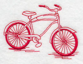 Antique Bicycle 2 (Redwork) - Image 3