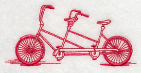 Antique Bicycle 3 (Redwork) - Image 2