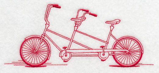 Antique Bicycle 3 (Redwork) - Image 3