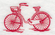 Antique Bicycle 4 (Redwork) - Image 2