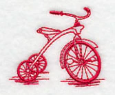 Antique Bicycle 5 (Redwork) - Image 2