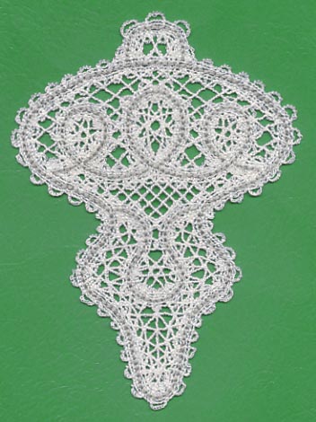 Antique Christmas Ornament (Battenburg Lace) - Image 3