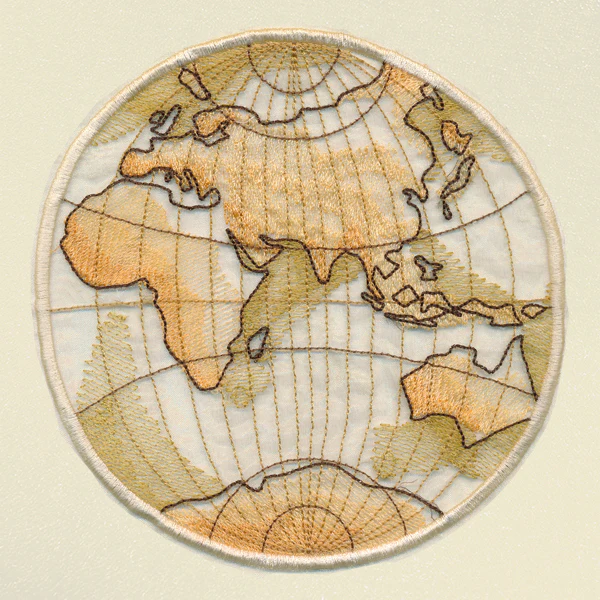 Antique Globe - Eastern Hemisphere (Organza) - Image 2