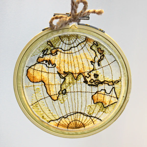 Antique Globe - Eastern Hemisphere (Organza) - Image 5