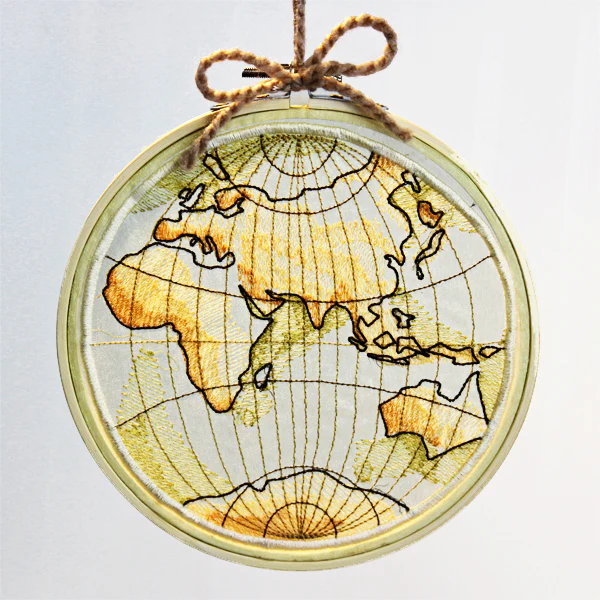Antique Globe - Eastern Hemisphere (Organza) - Image 7