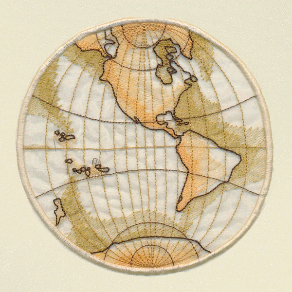 Antique Globe - Western Hemisphere (Organza) - Image 2