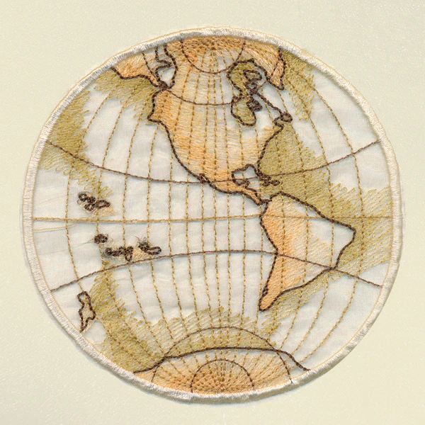 Antique Globe - Western Hemisphere (Organza) - Image 4