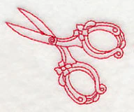 Antique Scissors 1 (Redwork) - Image 2