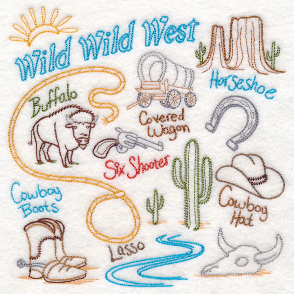 Antique Wild West Square (Vintage) - Image 2