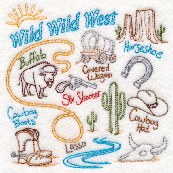 Antique Wild West Square (Vintage) - Image 3