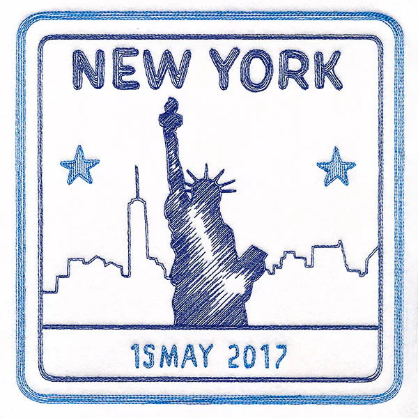 Around the World - New York Stamp - Image 11