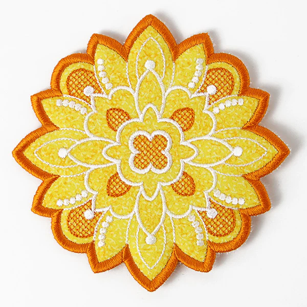 Art Deco Autumn Sunflower Trivet (In-the-Hoop) - Image 8