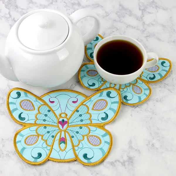 Art Deco Butterfly Trivet (In-the-Hoop) - Image 4