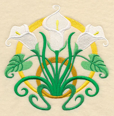 Art Deco Calla Lily - Circle - Image 3