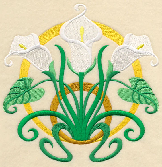 Art Deco Calla Lily - Circle - Image 6