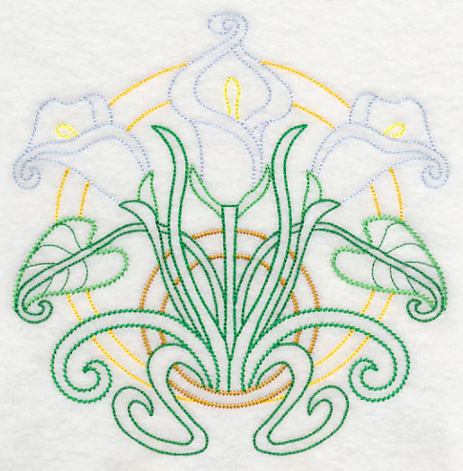 Art Deco Calla Lily - Circle (Vintage) - Image 2
