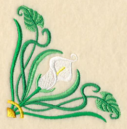 Art Deco Calla Lily - Corner