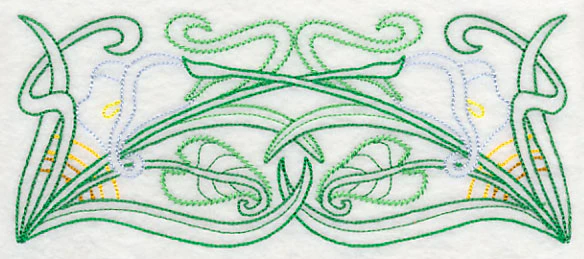Art Deco Calla Lily - Horizontal Border (Vintage)