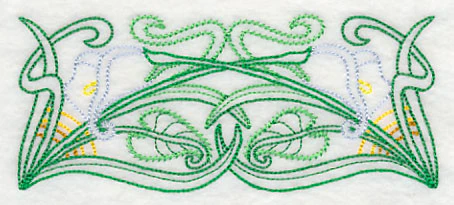 Art Deco Calla Lily - Horizontal Border (Vintage) - Image 3
