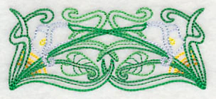 Art Deco Calla Lily - Horizontal Border (Vintage) - Image 5