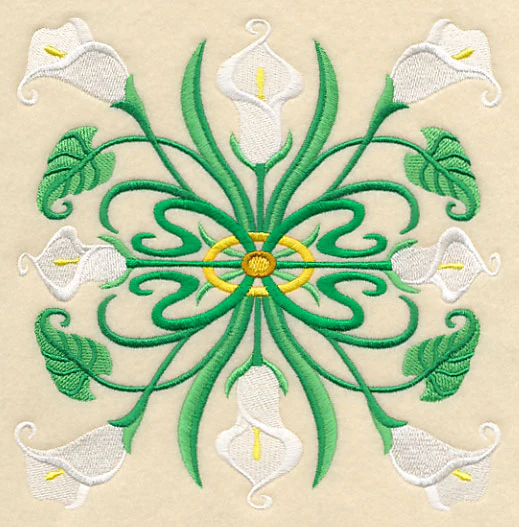 Art Deco Calla Lily - Square - Image 2