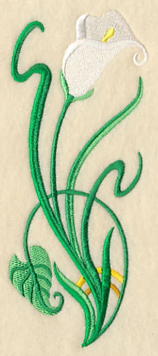 Art Deco Calla Lily - Vertical Border - Image 2